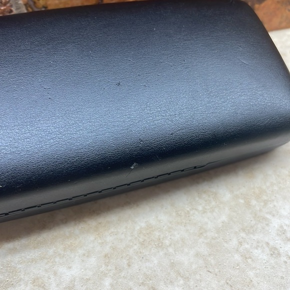 Versace Hard Shell Case Glasses Sunglasses Eyeglasses Black Gold Tone - Picture 6 of 10